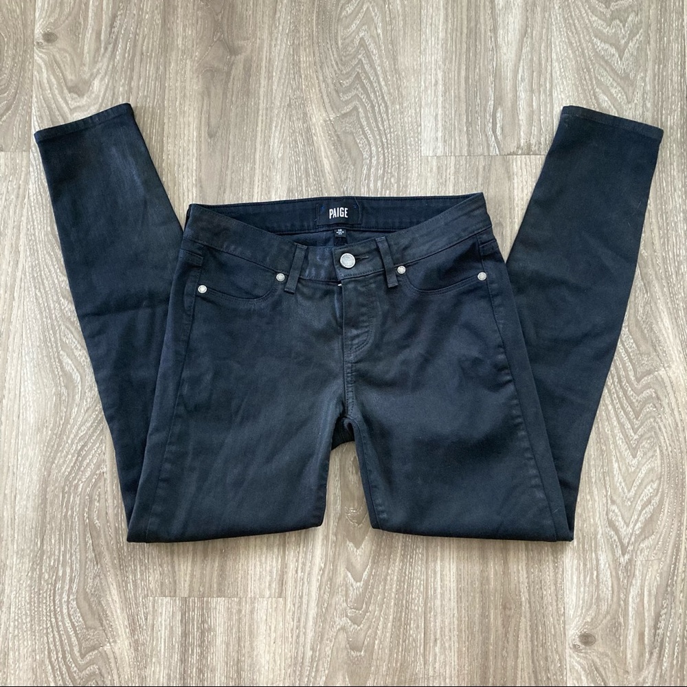 Paige Verdugo Ankle Black Skinny Jeans. Sz 26